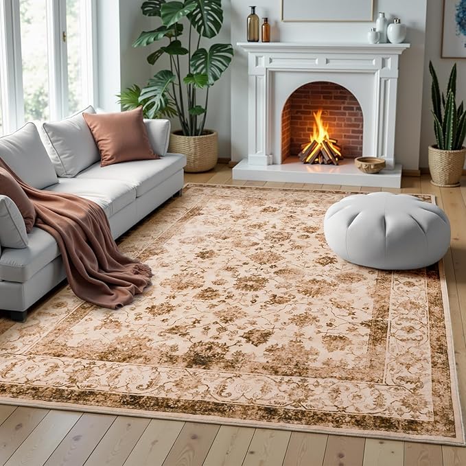Machine Washable Low-Profile Area Rug with Non-Slip Backing – 6×9 & 8×10 - Image 37