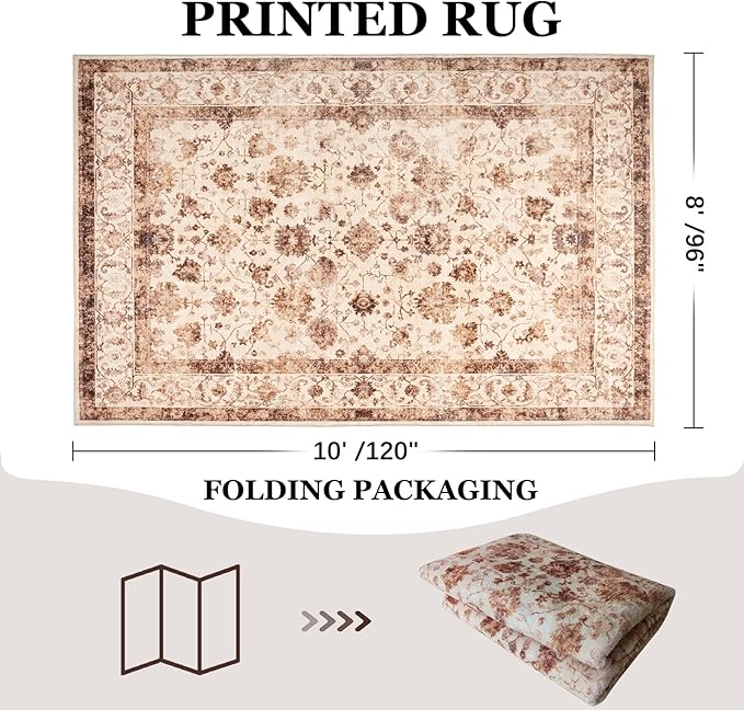 Machine Washable Low-Profile Area Rug with Non-Slip Backing – 6×9 & 8×10 - Image 38