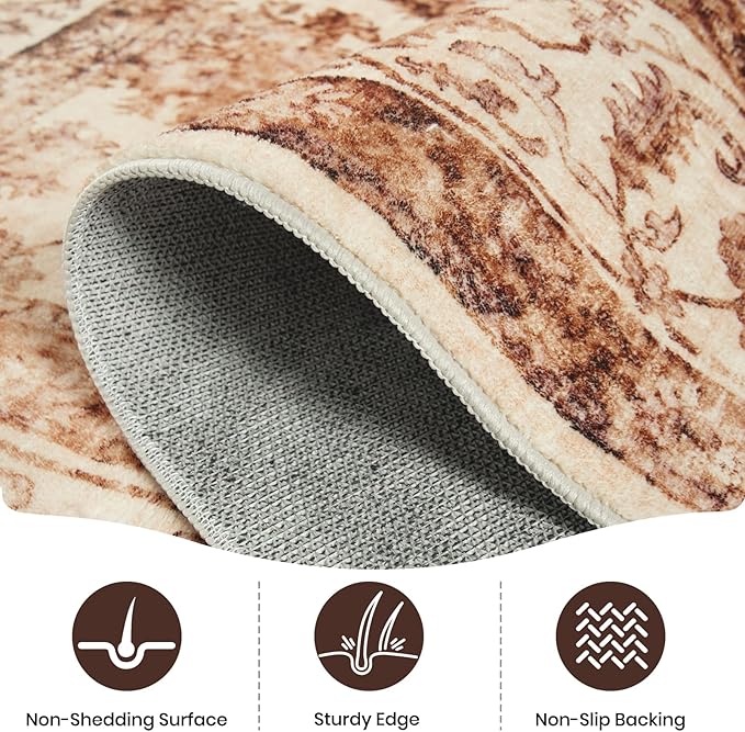 Machine Washable Low-Profile Area Rug with Non-Slip Backing – 6×9 & 8×10 - Image 40