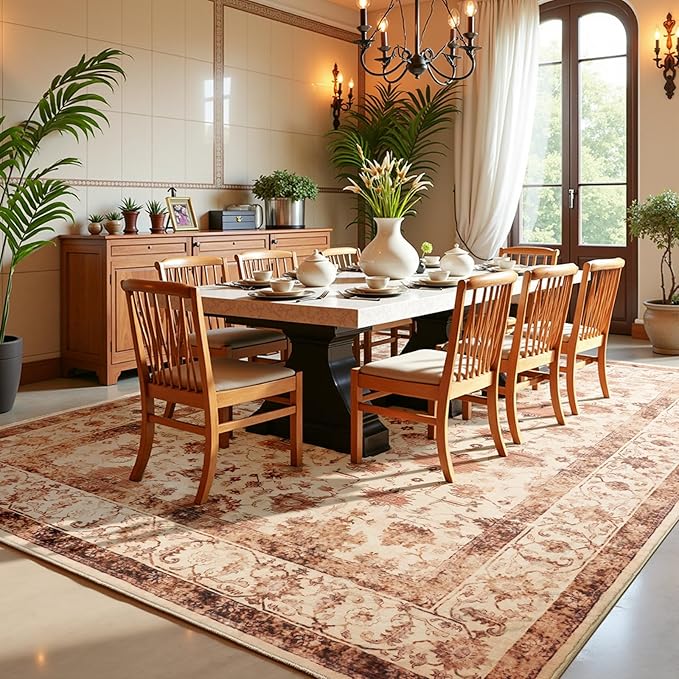 Machine Washable Low-Profile Area Rug with Non-Slip Backing – 6×9 & 8×10 - Image 42