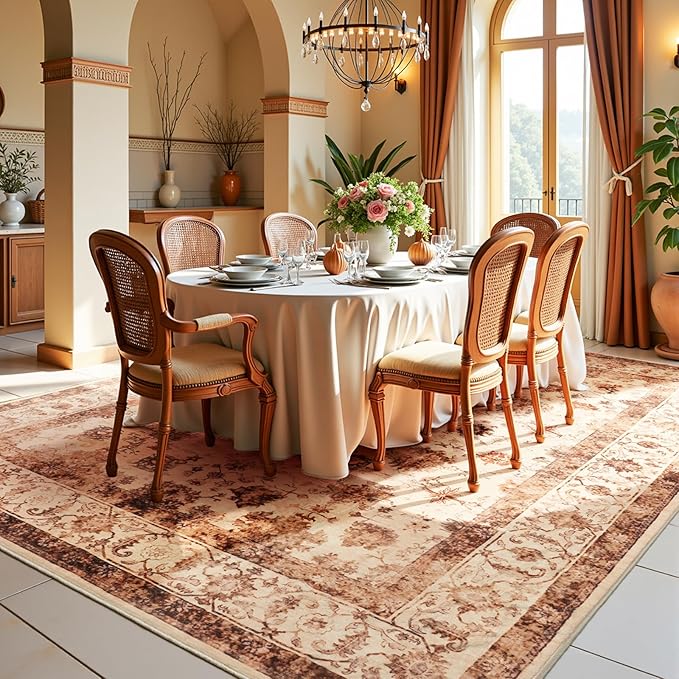 Machine Washable Low-Profile Area Rug with Non-Slip Backing – 6×9 & 8×10 - Image 45