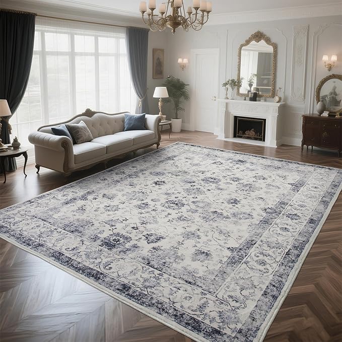 Machine Washable Low-Profile Area Rug with Non-Slip Backing – 6×9 & 8×10 - Image 51