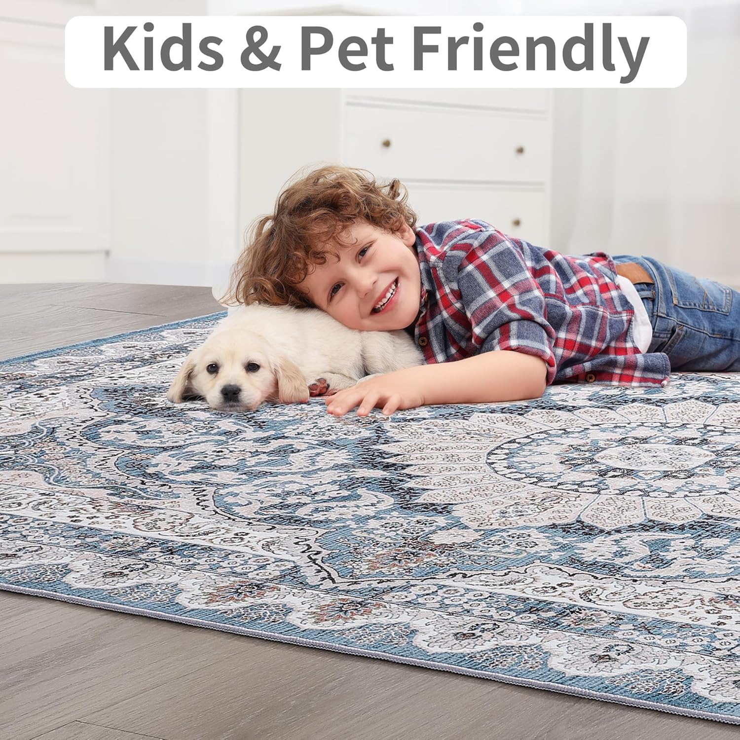 Machine Washable Low-Profile Area Rug with Non-Slip Backing – 6×9 & 8×10 - Image 6