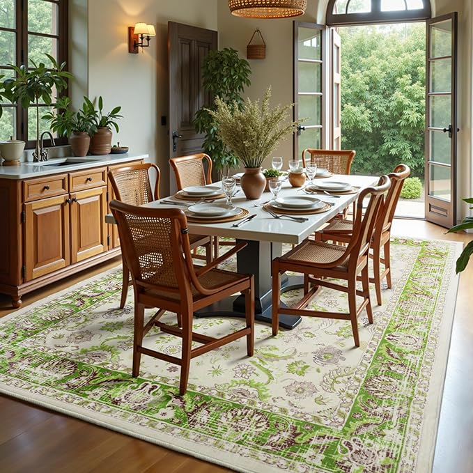 Machine Washable Low-Profile Area Rug with Non-Slip Backing – 6×9 & 8×10 - Image 60