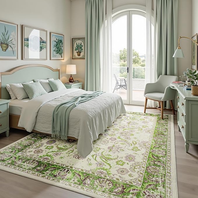 Machine Washable Low-Profile Area Rug with Non-Slip Backing – 6×9 & 8×10 - Image 61
