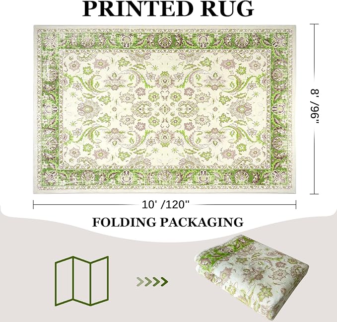 Machine Washable Low-Profile Area Rug with Non-Slip Backing – 6×9 & 8×10 - Image 67
