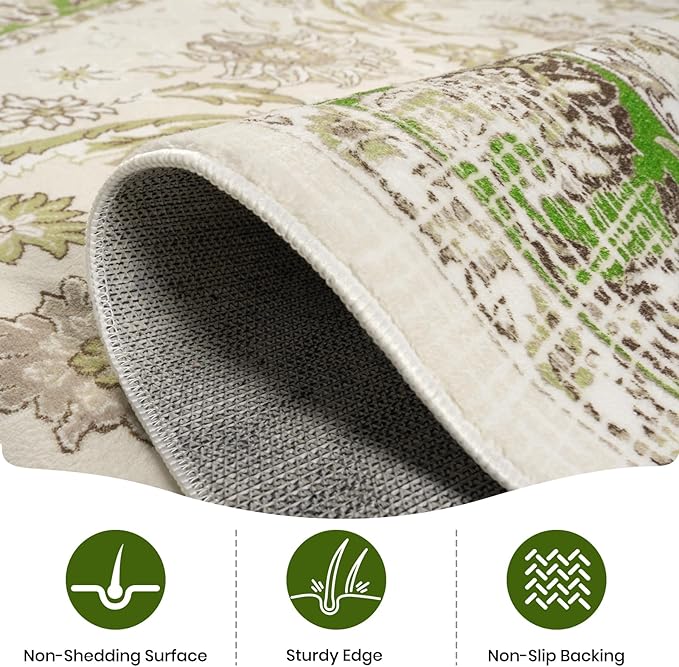 Machine Washable Low-Profile Area Rug with Non-Slip Backing – 6×9 & 8×10 - Image 69