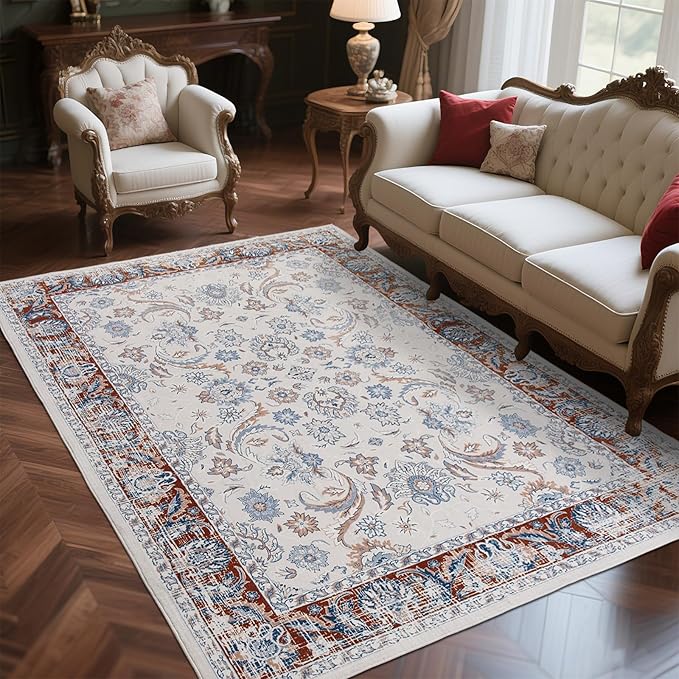 Machine Washable Low-Profile Area Rug with Non-Slip Backing – 6×9 & 8×10 - Image 73