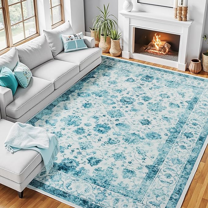 Machine Washable Low-Profile Area Rug with Non-Slip Backing – 6×9 & 8×10 - Image 79