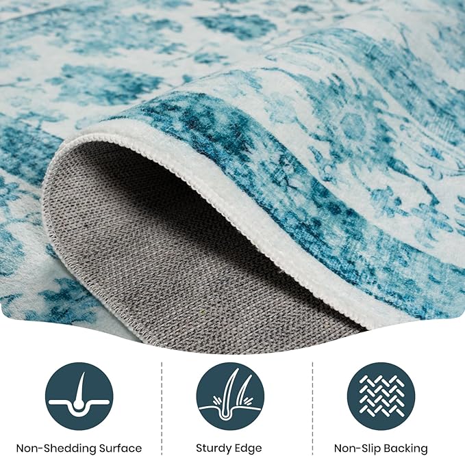Machine Washable Low-Profile Area Rug with Non-Slip Backing – 6×9 & 8×10 - Image 82