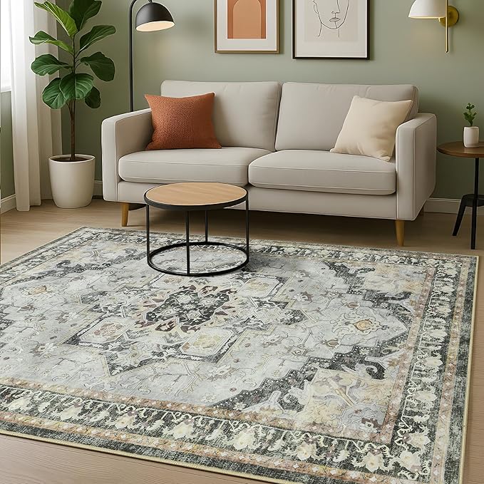Machine Washable Low-Profile Area Rug with Non-Slip Backing – 6×9 & 8×10 - Image 85