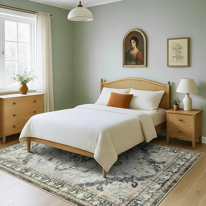 Machine Washable Low-Profile Area Rug with Non-Slip Backing – 6×9 & 8×10 - Image 86