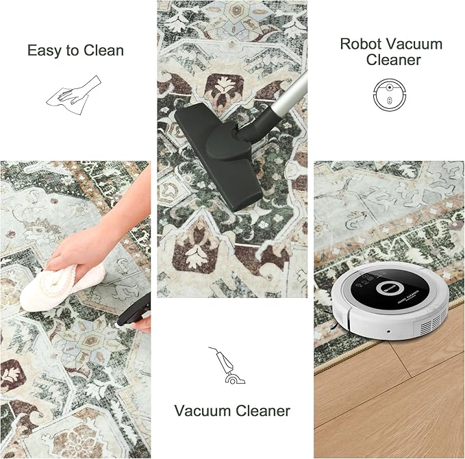 Machine Washable Low-Profile Area Rug with Non-Slip Backing – 6×9 & 8×10 - Image 88