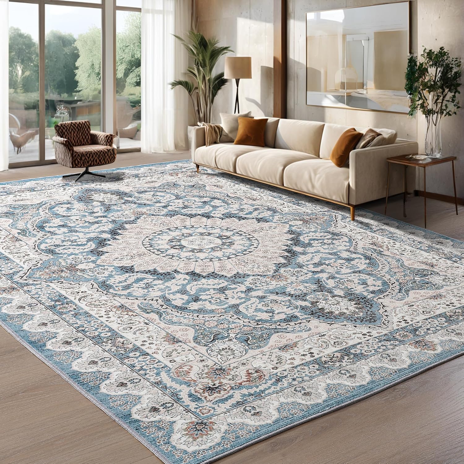 Machine Washable Low-Profile Area Rug with Non-Slip Backing – 6×9 & 8×10 - Image 9