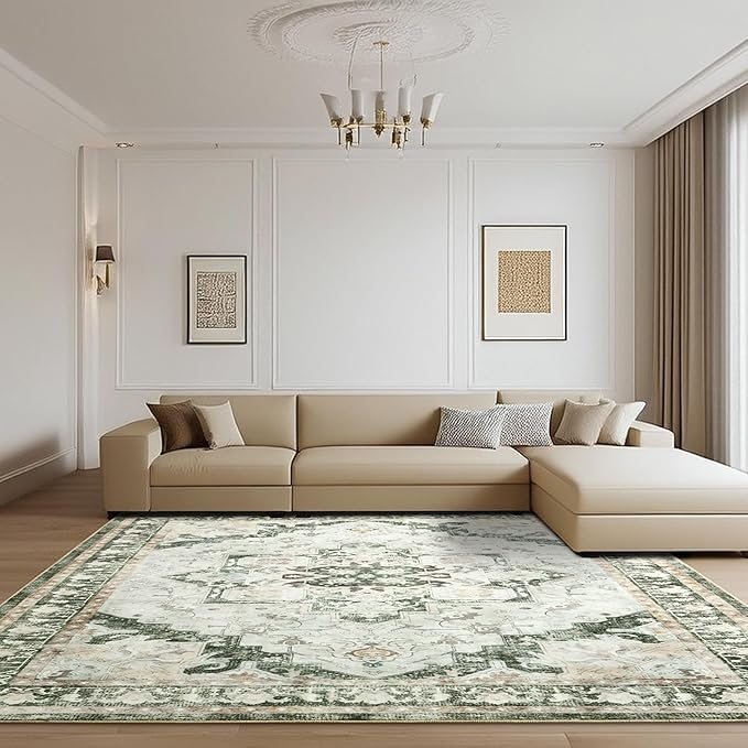 Machine Washable Low-Profile Area Rug with Non-Slip Backing – 6×9 & 8×10 - Image 90