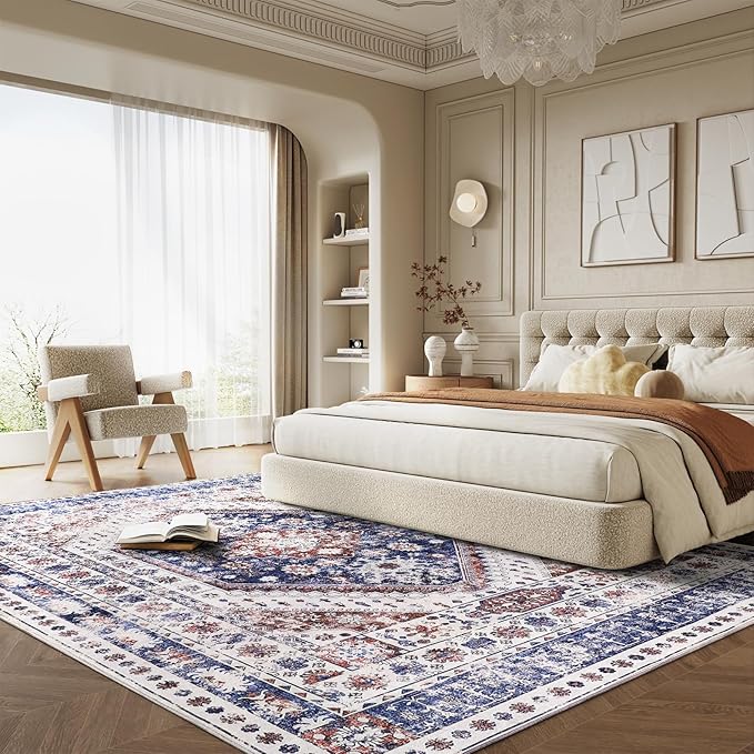 Machine Washable Low-Profile Area Rug with Non-Slip Backing – 6×9 & 8×10 - Image 94