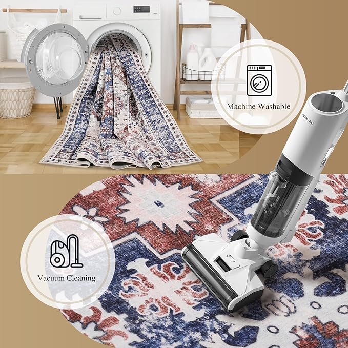 Machine Washable Low-Profile Area Rug with Non-Slip Backing – 6×9 & 8×10 - Image 96