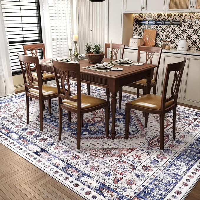 Machine Washable Low-Profile Area Rug with Non-Slip Backing – 6×9 & 8×10 - Image 98