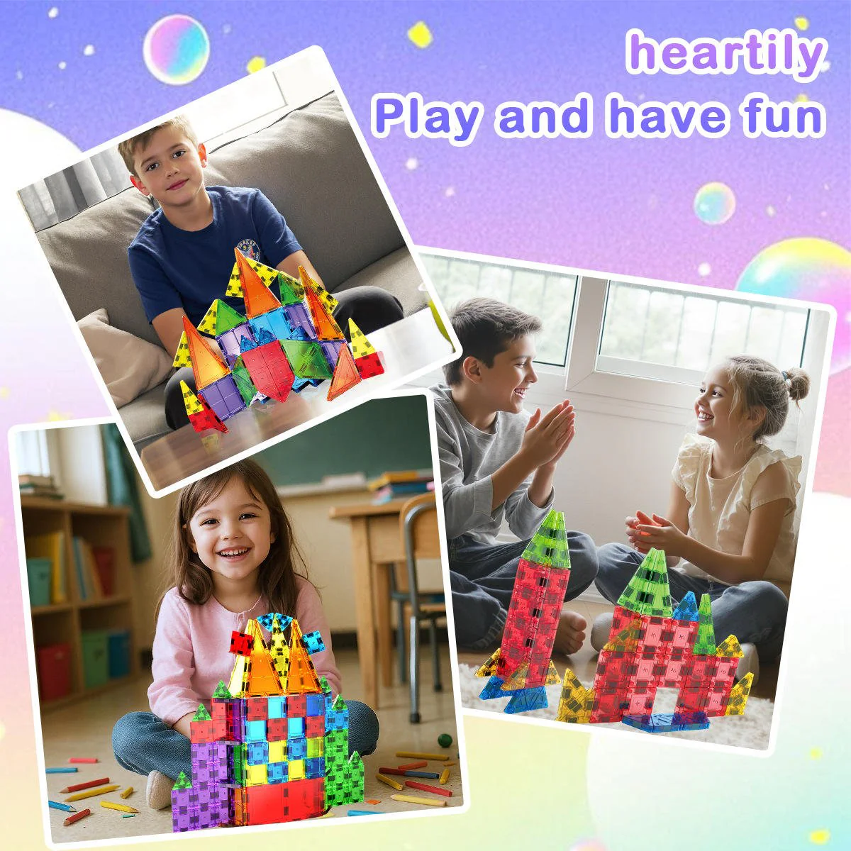 Magnetic Building Sheet Set 38 Pieces Drill Face Castle Construction Toy JY475109 - Image 6