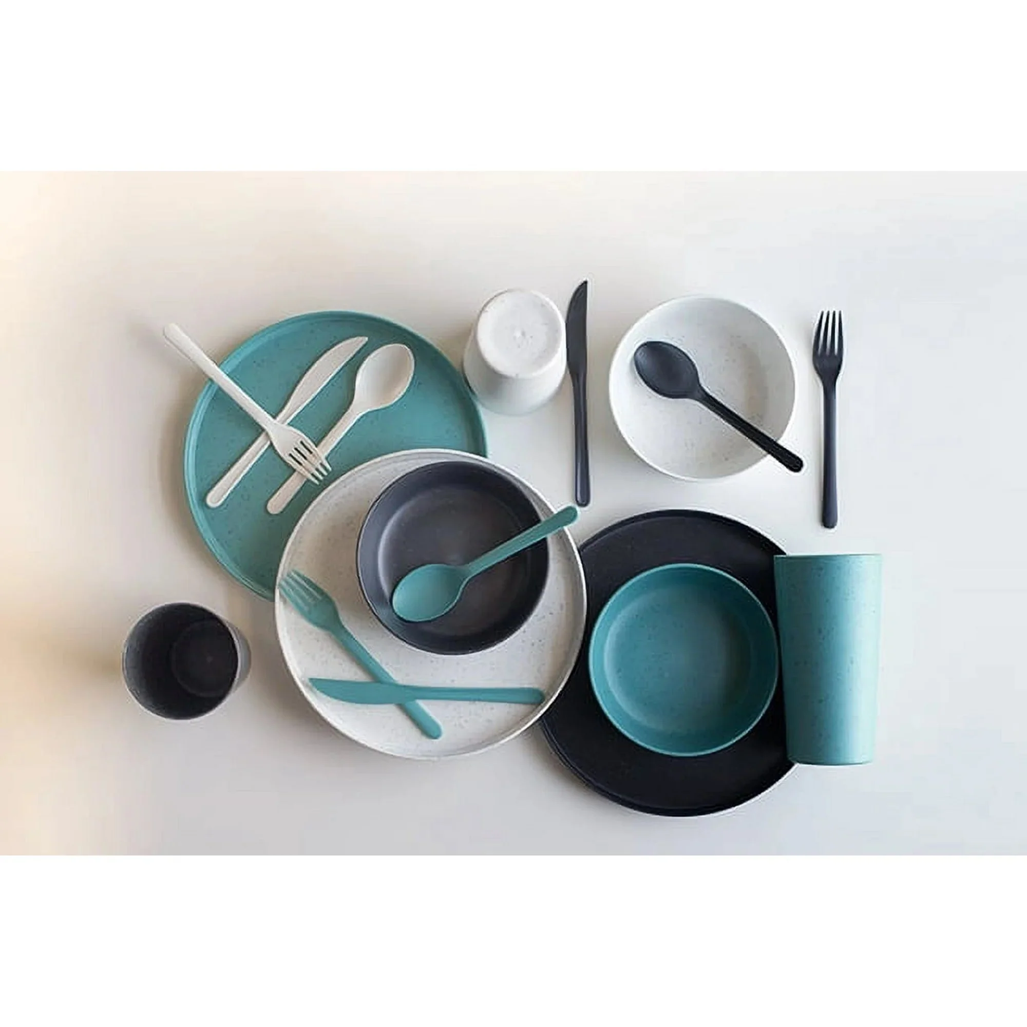 Mainstays 28-Piece Eco-Friendly Recycled Plastic Dinnerware Set – Service for 4 849434028484 - Image 9