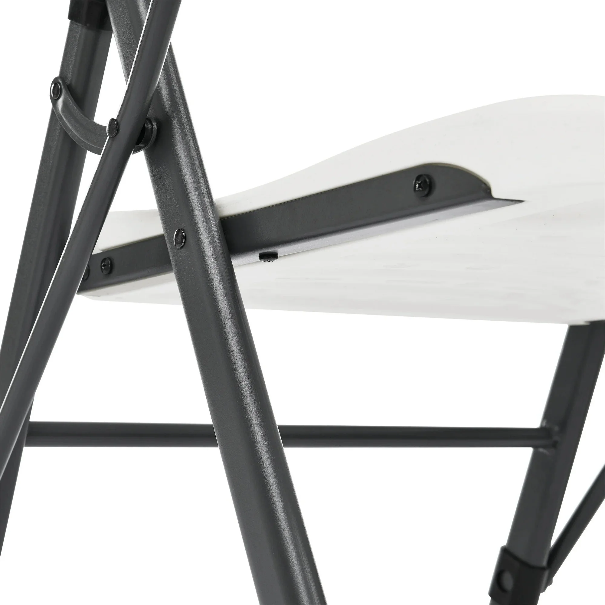 Mainstays White Commercial Plastic Folding Chair with Armrests, Indoor Outdoor, 2 Pack 190517215629 - Image 2