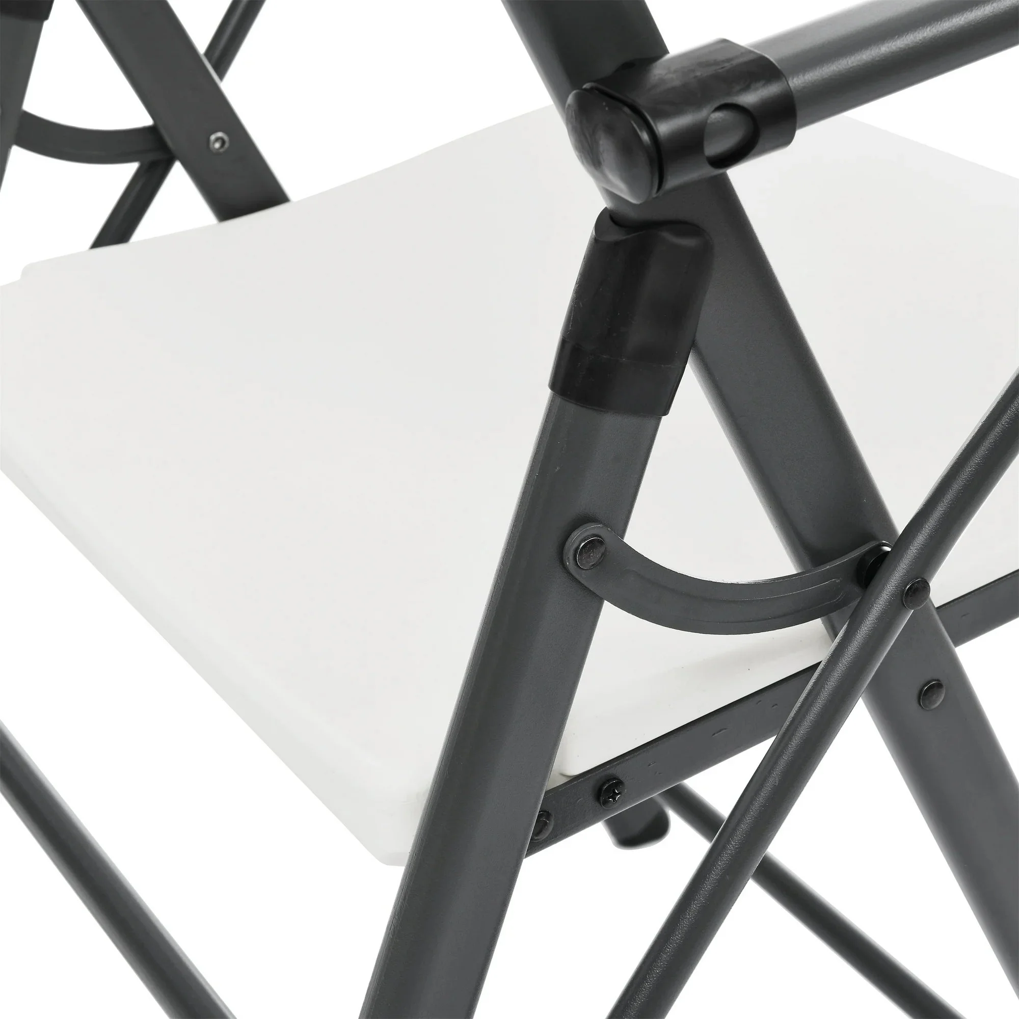 Mainstays White Commercial Plastic Folding Chair with Armrests, Indoor Outdoor, 2 Pack 190517215629 - Image 3