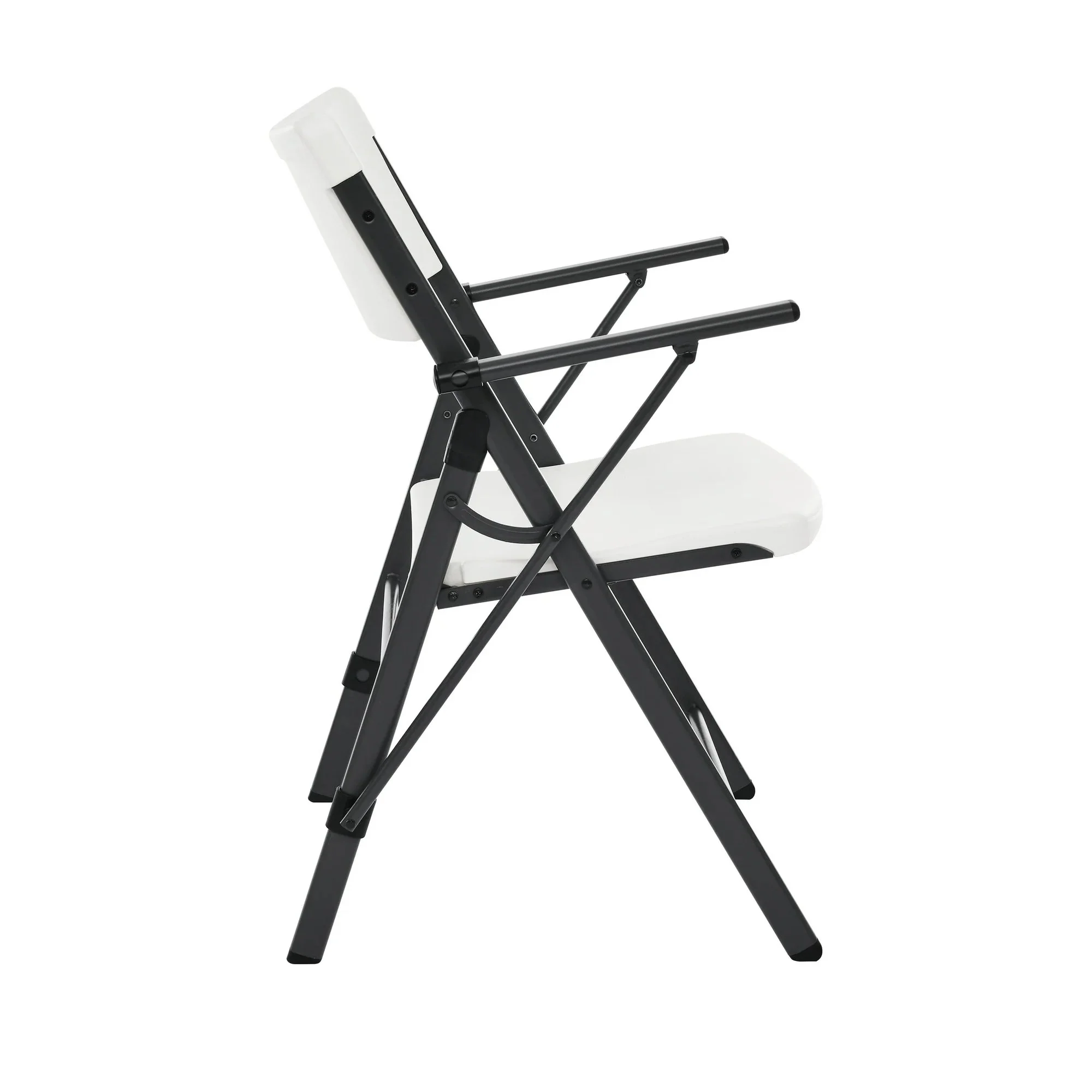 Mainstays White Commercial Plastic Folding Chair with Armrests, Indoor Outdoor, 2 Pack 190517215629 - Image 5