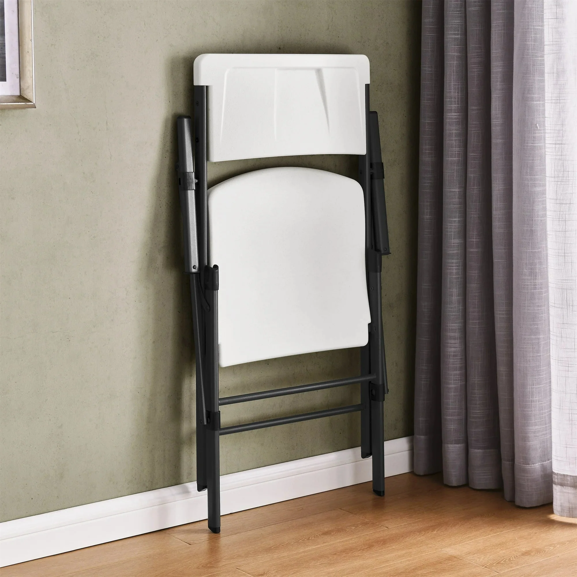 Mainstays White Commercial Plastic Folding Chair with Armrests, Indoor Outdoor, 2 Pack 190517215629 - Image 6