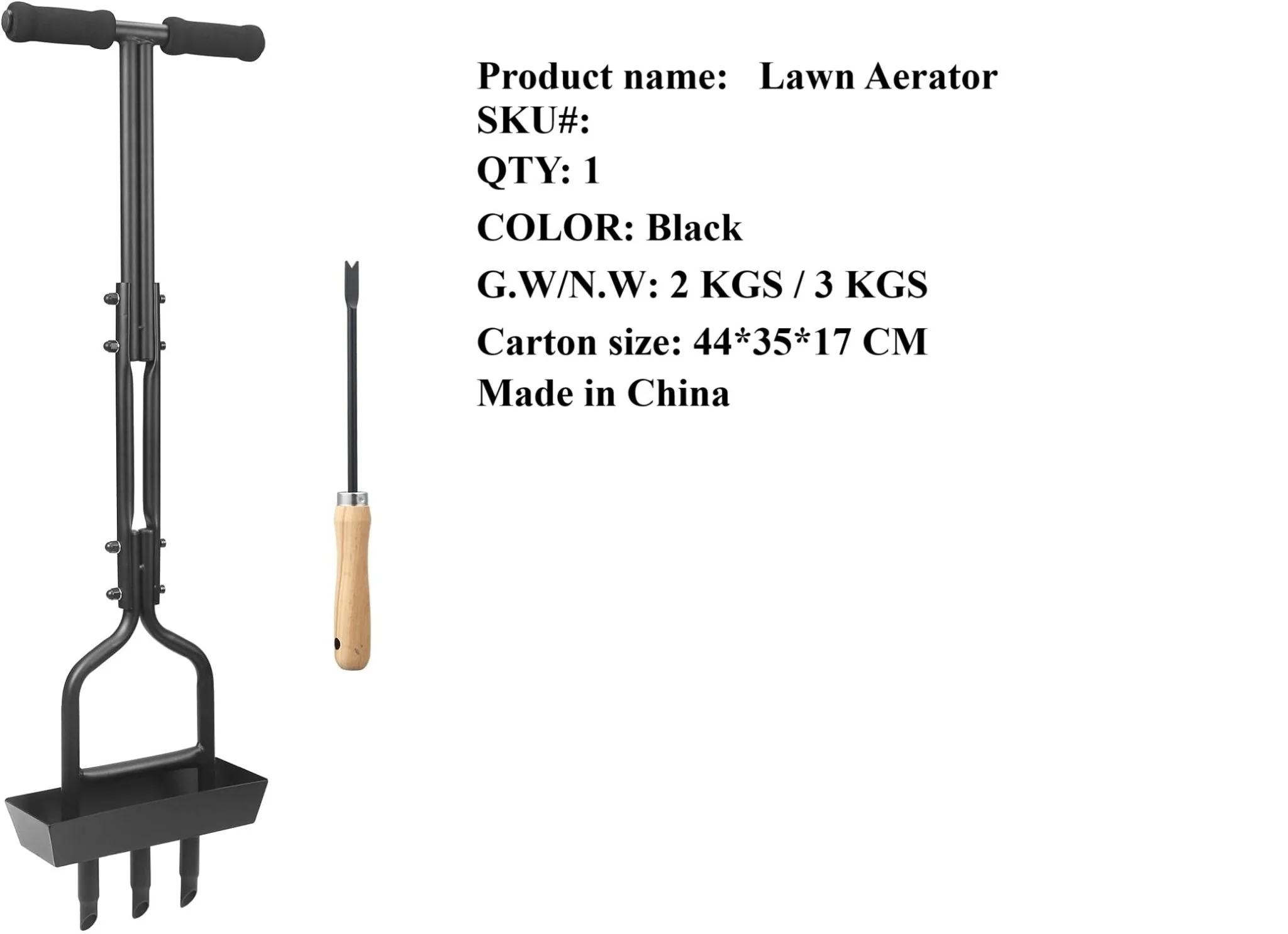 Manual Lawn Aerator Tool with Steel Tines and Easy-Grip Handle – LA4064 - Image 9