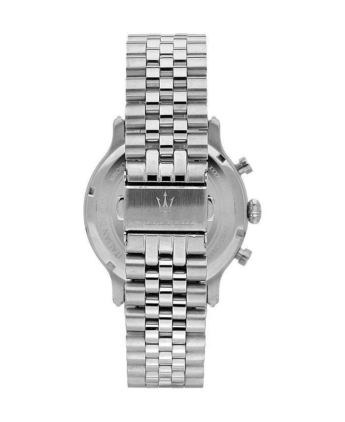 Maserati Men's Chronograph Stainless Steel Metal Band Watch, 42mm - Silver - No Size - Image 3