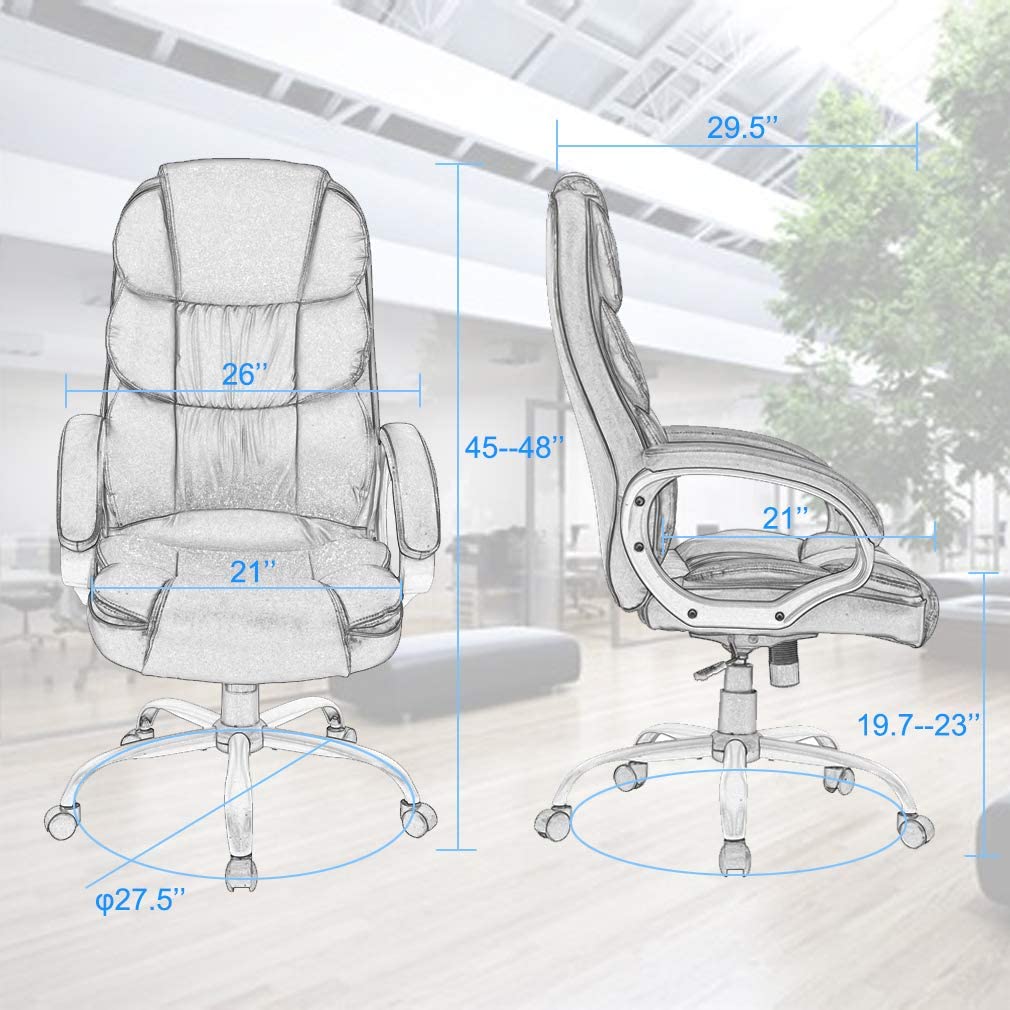 Massage Computer Leather Chair for Home & Office – Ergonomic Recliner with Remote & Lumbar Support | SKU: 512428 - Image 2