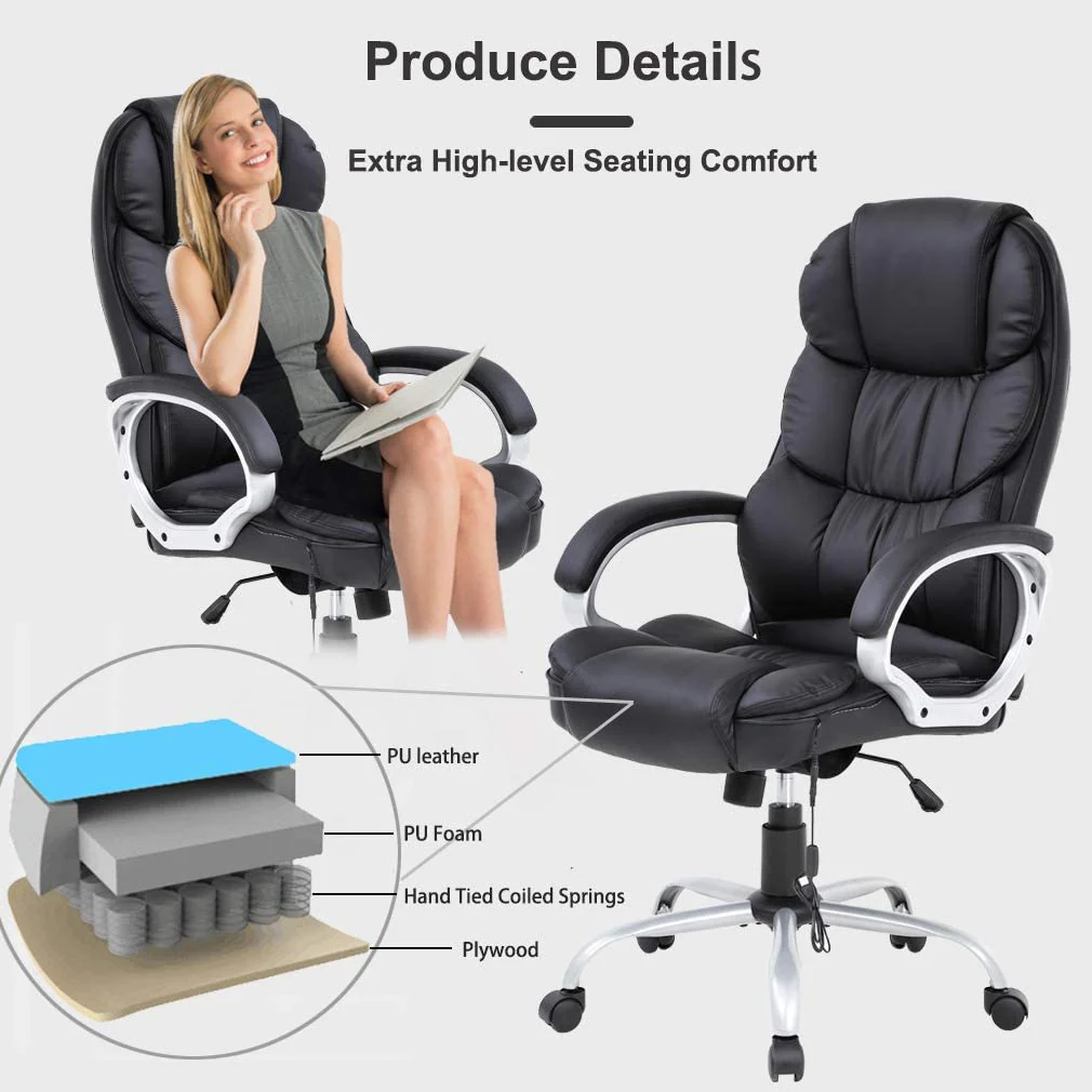 Massage Computer Leather Chair for Home & Office – Ergonomic Recliner with Remote & Lumbar Support | SKU: 512428 - Image 5