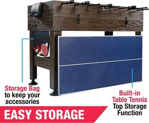 MD Sports 4-in-1 Games Combination Table – Billiards, Table Tennis, Slide Hockey, and Foosball | SKU: 1122359 - Image 5