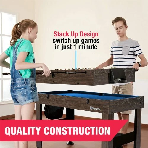 MD Sports 4-in-1 Games Combination Table – Billiards, Table Tennis, Slide Hockey, and Foosball | SKU: 1122359 - Image 6
