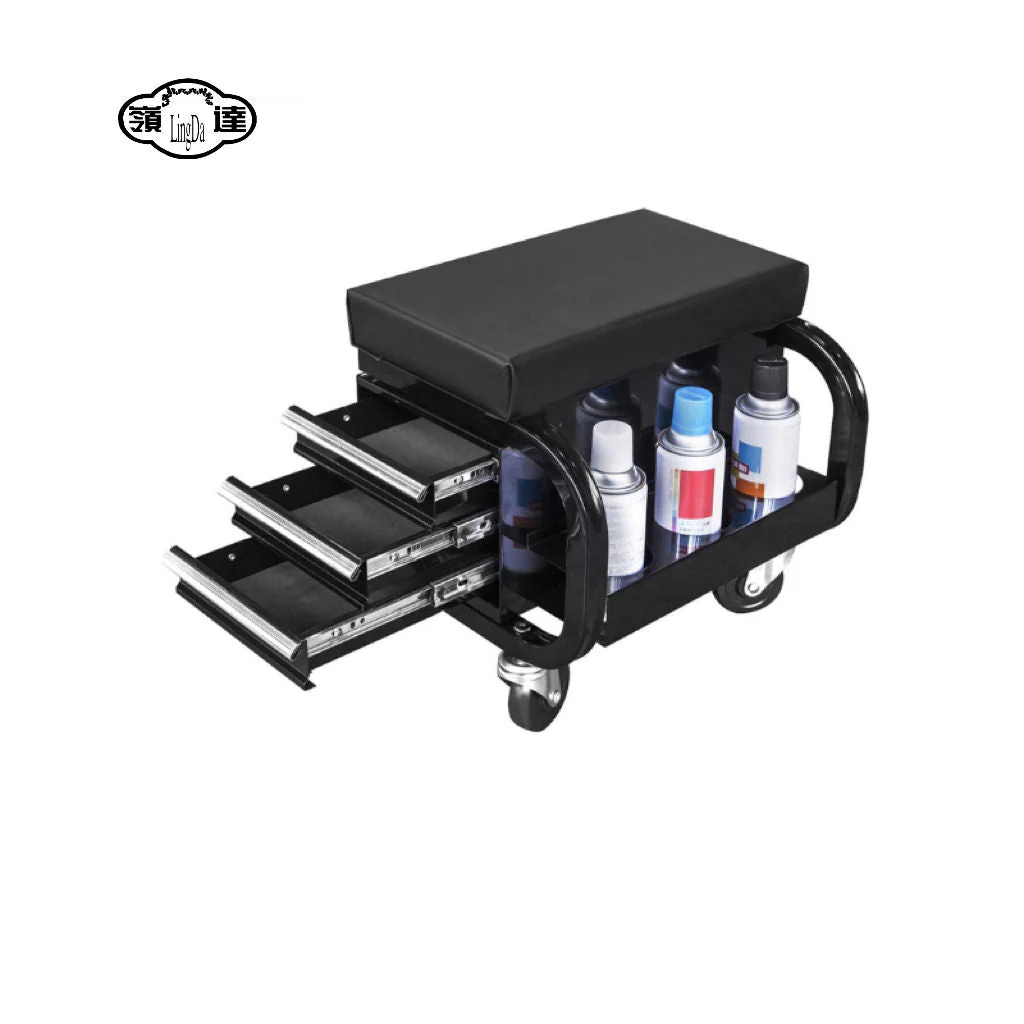 Mechanic Utility Cart with 3 Drawers & Bottle Holders LD18010 - Image 5