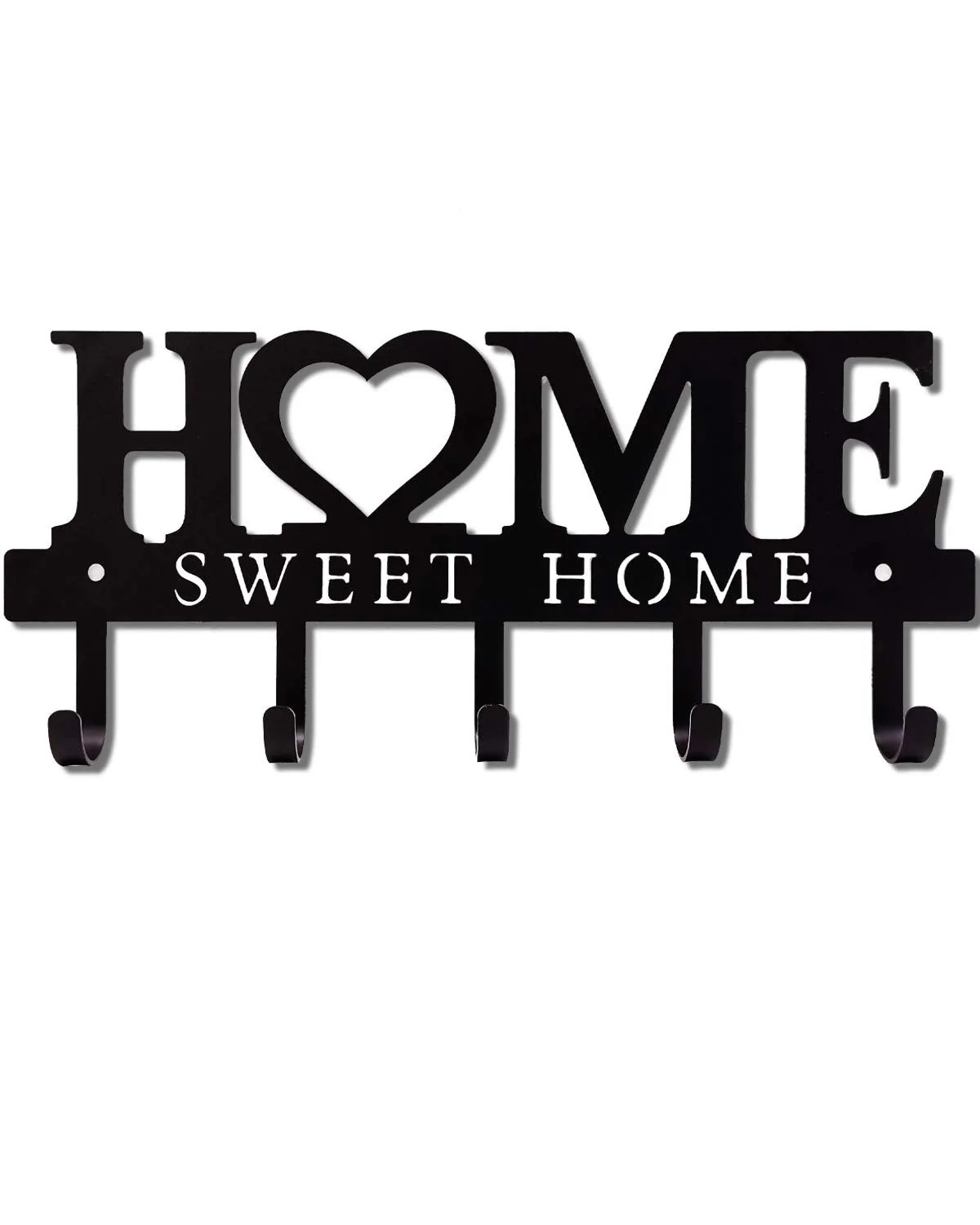 Metal Key Hook Wall Mount Home Sweet Home Key Holder Rack ZP384528
