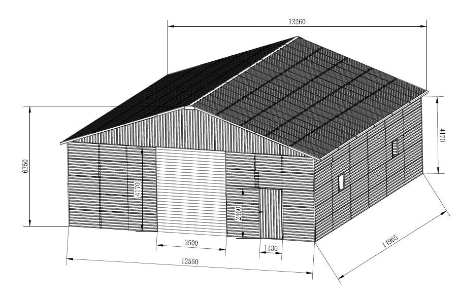 Metal Storage Building with Electric Roll-Up Door – 43x50, 43x66, 43x82 Sizes | Industrial Steel Garage - Image 4