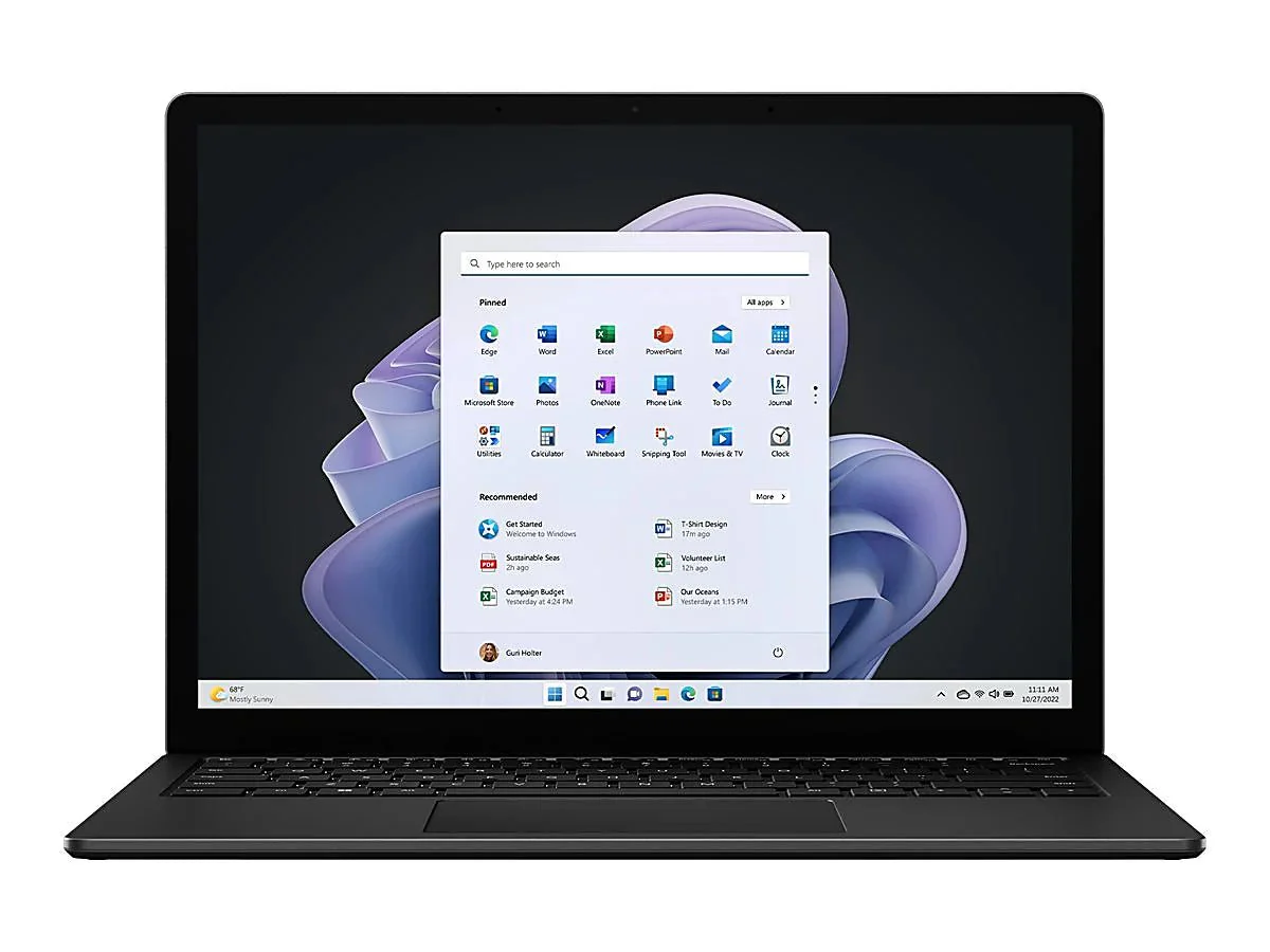 Microsoft Surface Laptop 5 15-Inch Touchscreen Intel Core i7 16GB RAM 512GB SSD Black