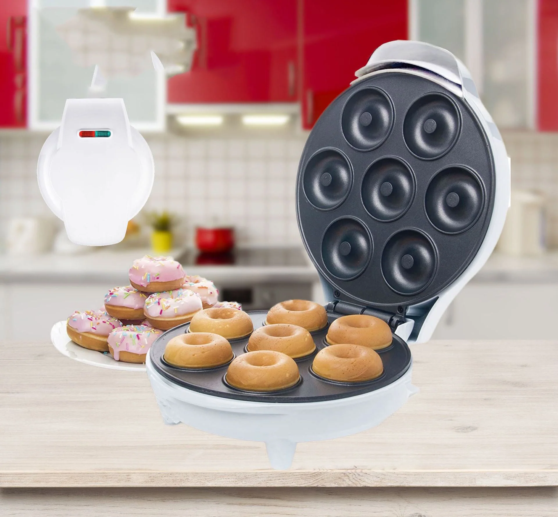 Mini Electric Doughnut Maker with Non-Stick Plates – Compact Donut Maker US Plug DNTMN2 - Image 5