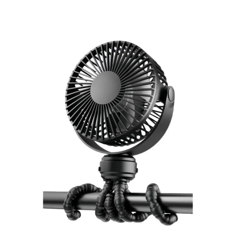 Mini Portable Stroller Fan 3 Speed USB Rechargeable Clip Fan with Night Light SF9545