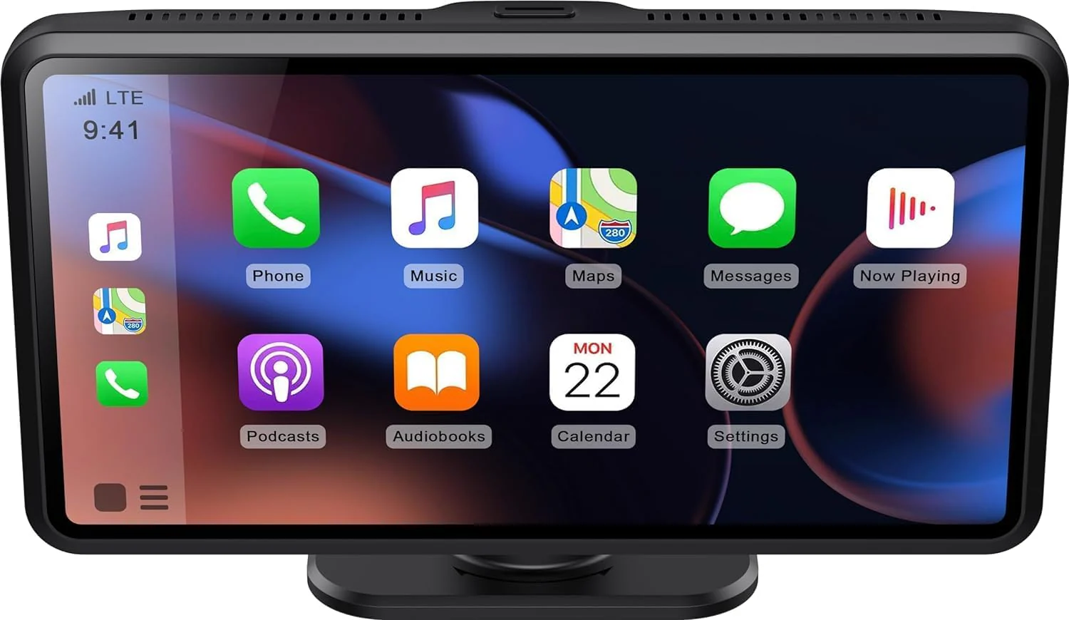 Miroir Drivvplay - Portable Wireless Carplay and Android Auto Display with 4K Dash Cam, 6.25"' Touch Screen, Works with Your Car Stereo, Wireless AirPlay, Mirror Link, Bluetooth 5.0, FM/AUX/MIC/USB
