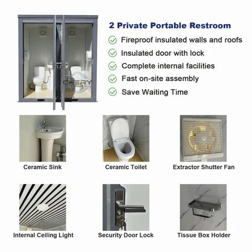 Mobile Toilet & Portable Shower Restroom Units Bathroom – Single, Double & Shower Models for Job Sites & Events - Image 19