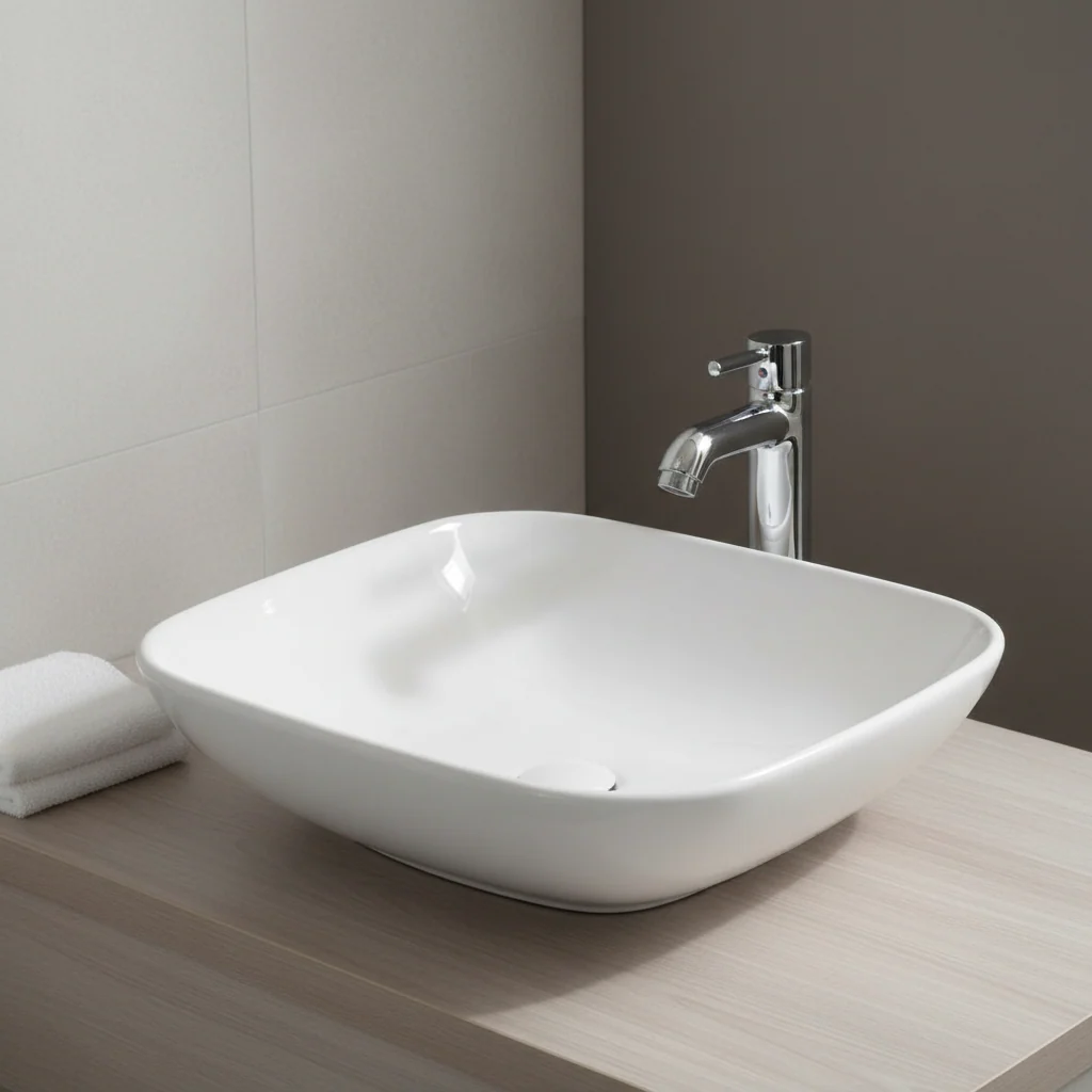 Modern Countertop Bathroom Sink Basin – Above Counter Vessel Vanity Bowl for Bathroom or Powder Room - Image 5