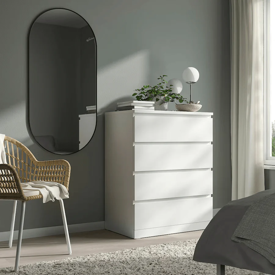 Modern High Gloss Bedroom Dresser – 2, 4, 5, 8 Drawer Storage Cabinet (White & Black) - Image 5