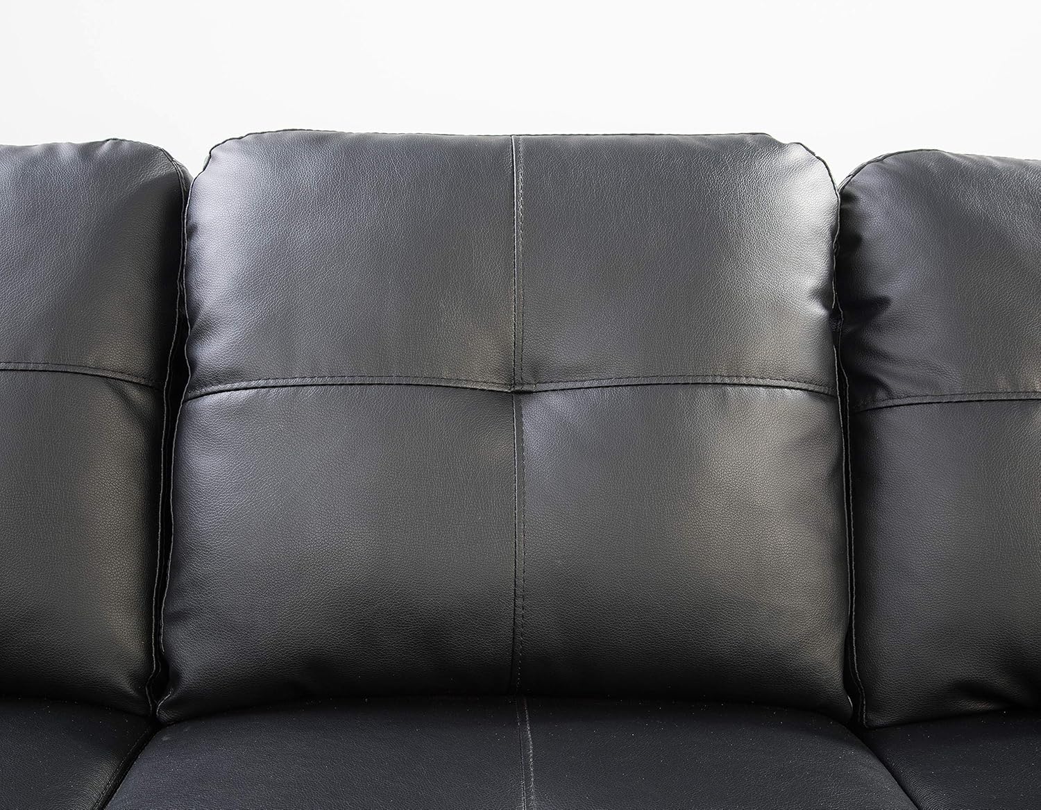 Modern L-Shaped Sectional Sofa Set with Ottoman – Black & Brown Options - Image 11