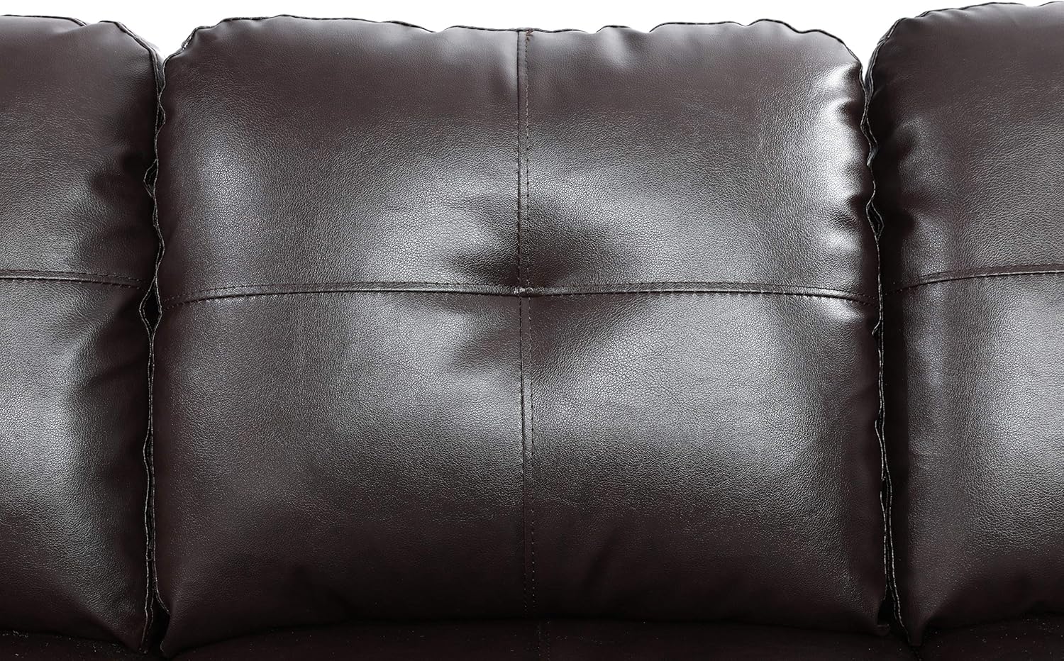 Modern L-Shaped Sectional Sofa Set with Ottoman – Black & Brown Options - Image 26