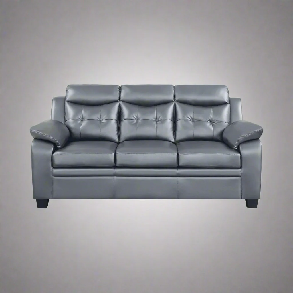 Modern 3-Piece Living Room Sofa Set – Stylish Leatherette Sofa, Loveseat & Armchair - Image 9