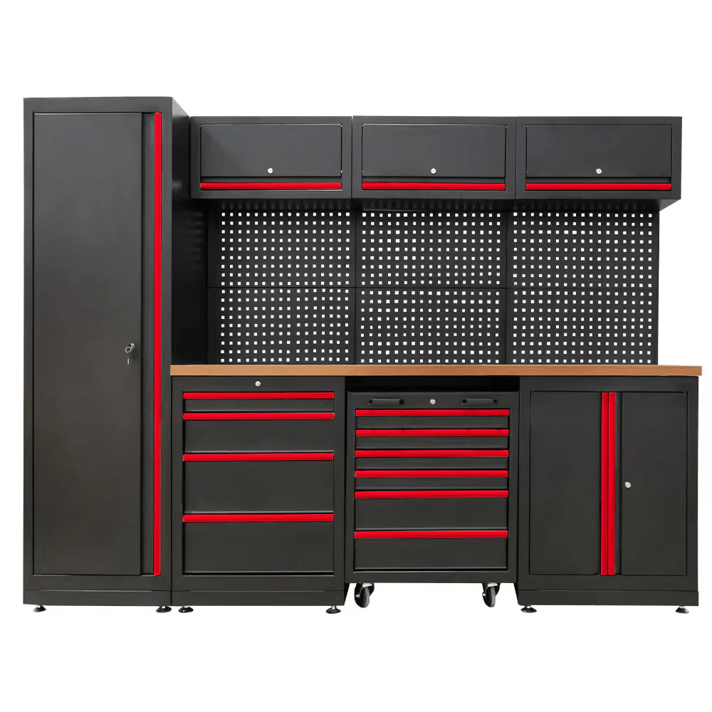 Modular Garage Storage Cabinet System Heavy Duty Steel Lockers and Drawer Cabinets E2062460