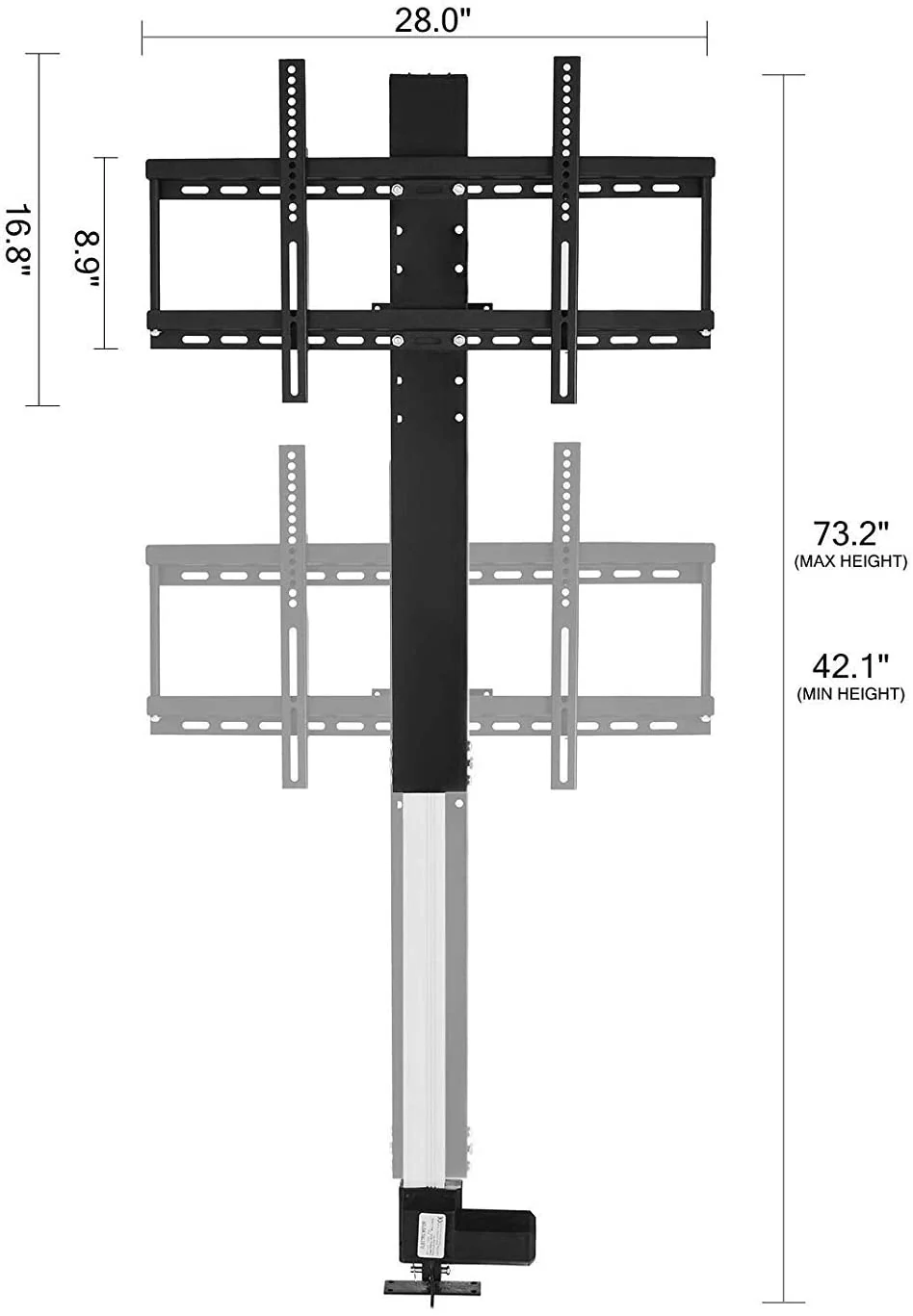 Motorized TV Lift Stand – Electric Adjustable Mount for 32–60" Flat Screen TVs | SKU: 1228836 - Image 3