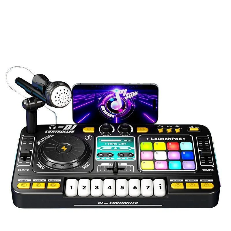Multifunction DJ Microphone Toy Kids Karaoke Mic – Music & Voice Changing Microphone CPS321107